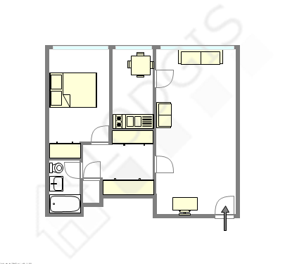 Apartamento París 14° - Plano interactivo