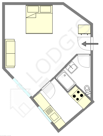 Квартира Париж 2° - Интерактивный план