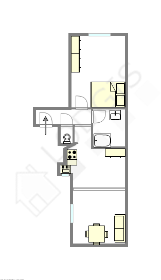 Квартира Париж 14° - Интерактивный план