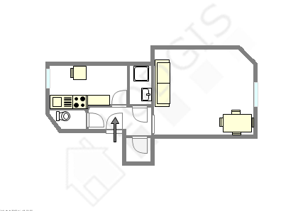 Appartement Paris 14° - Plan interactif