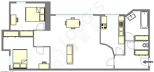 Appartement Suresnes - Plan interactif
