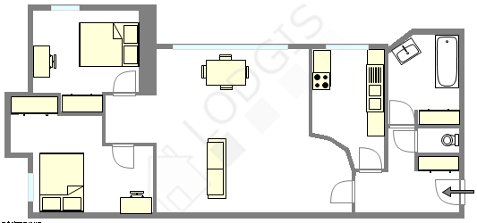 Apartamento Suresnes - Plano interactivo