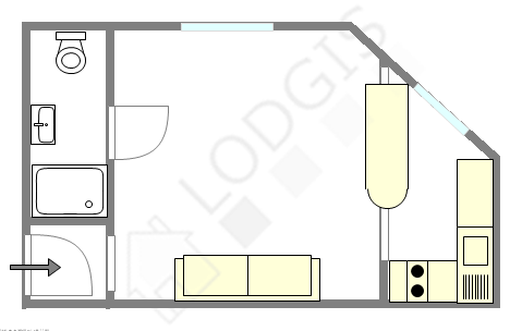 Квартира Париж 18° - Интерактивный план