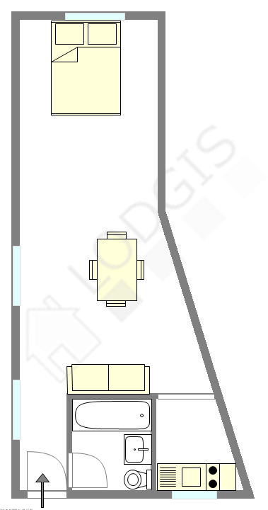 Apartment Paris 4° - Interactive plan