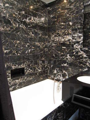 Beautiful bathroom with marblefloor