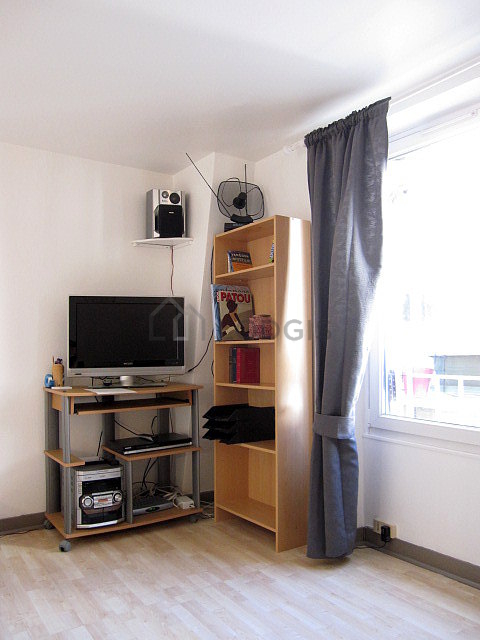 Living room with wooden floor