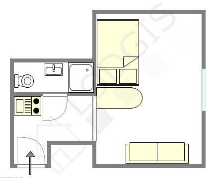 Appartamento Parigi 11° - Piantina interattiva