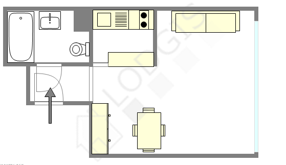 Квартира Париж 18° - Интерактивный план