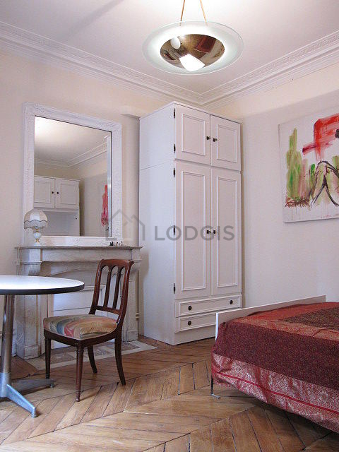 Bedroom with double-glazed windows facing the road