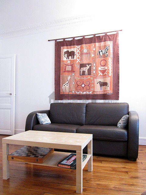 Living room with wooden floor