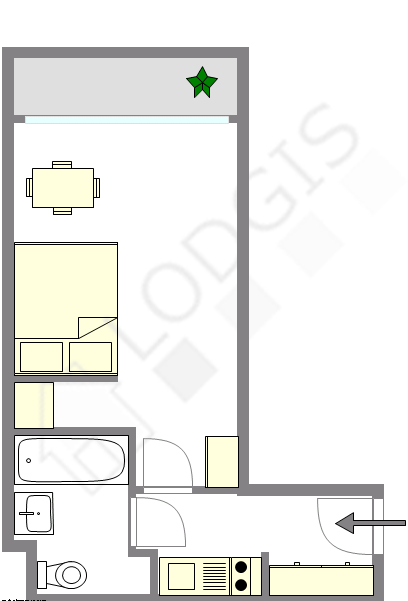 Appartement Paris 11° - Plan interactif