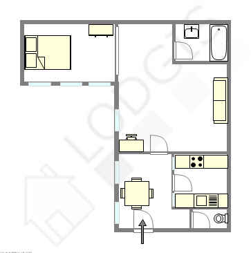 Apartamento Paris 3° - Plano interativo