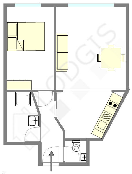 アパルトマン パリ 14区 - レイアウト