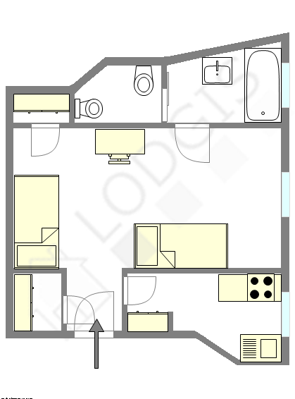 Appartement Paris 8° - Plan interactif