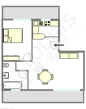 Wohnung Paris 16° - Interaktiven Plan