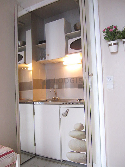 Kitchen with tile floor
