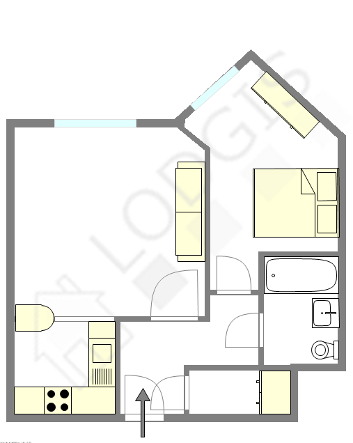 Appartement Paris 14° - Plan interactif