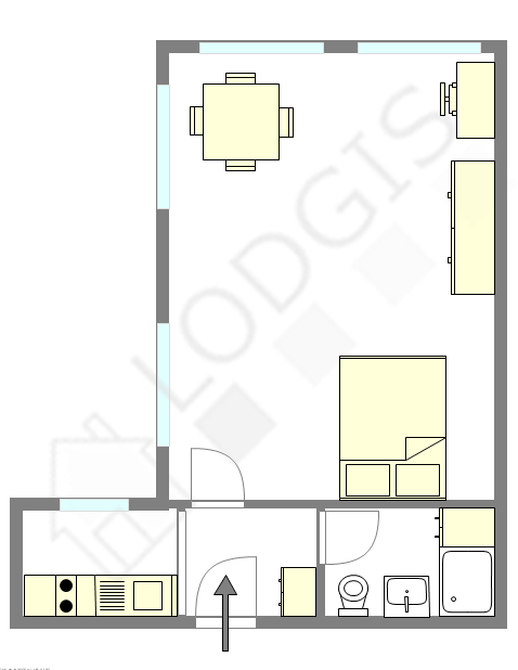 Квартира Париж 10° - Интерактивный план