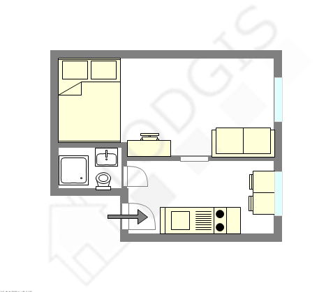 Квартира Париж 11° - Интерактивный план