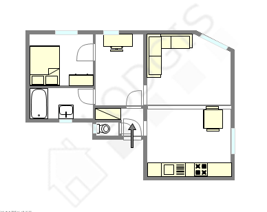 Apartamento Paris 5° - Plano interativo
