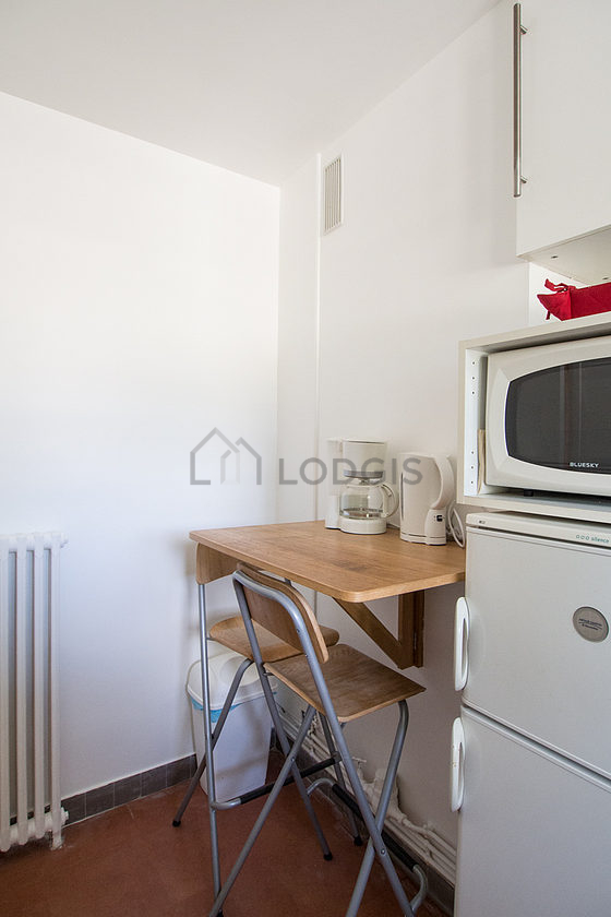 Kitchen with linoleum floor