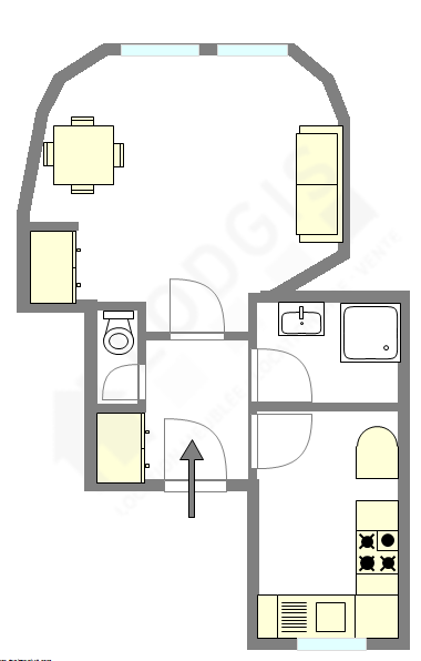 Appartamento Haut de Seine Sud - Piantina interattiva