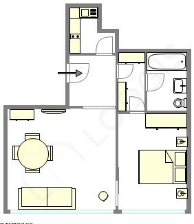 Квартира Париж 16° - Интерактивный план