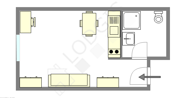 Квартира Париж 9° - Интерактивный план