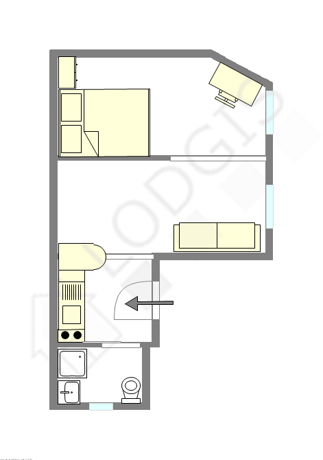 Appartement Paris 11° - Plan interactif