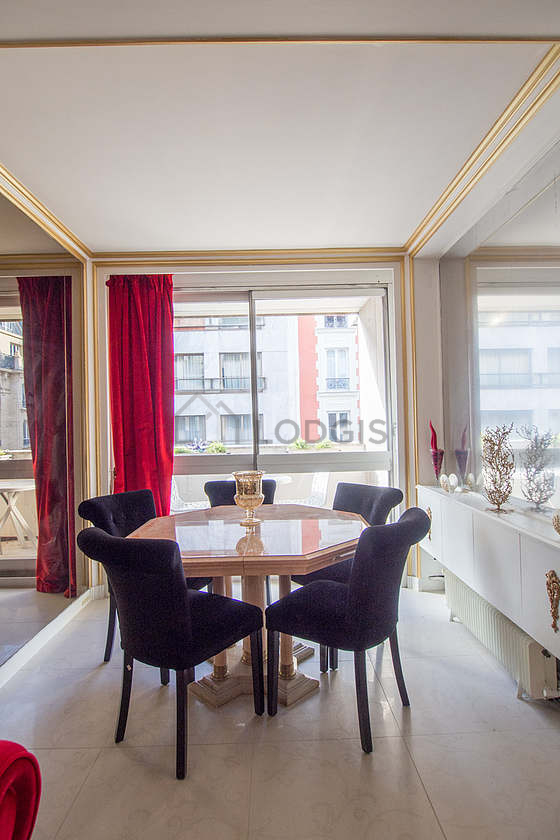 Living room with marble floor