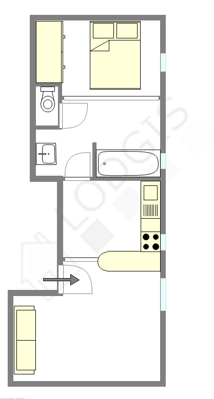 Apartment Paris 10° - Interactive plan