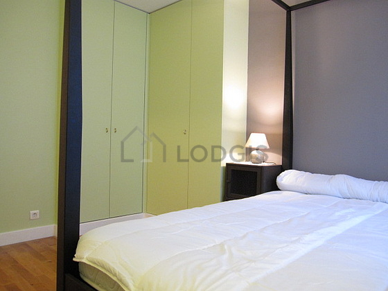 Bedroom with double-glazed windows facing the courtyard