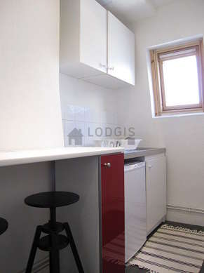 Kitchen where you can have dinner for 2 person(s) equipped with washing machine, dryer, refrigerator, freezer