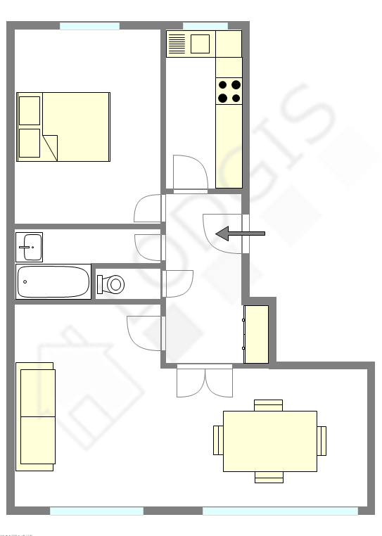 Apartamento Paris 16° - Plano interativo