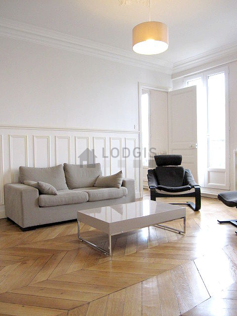 Living room with wooden floor