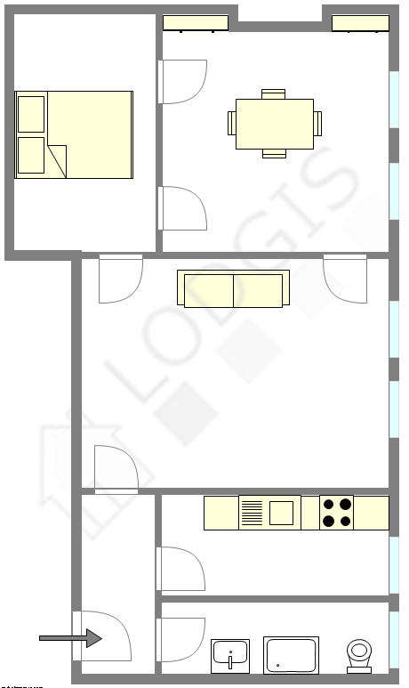 Apartamento París 17° - Plano interactivo
