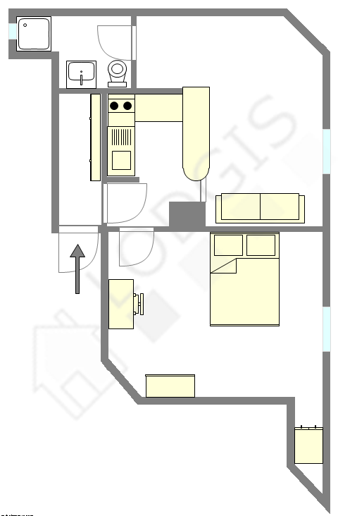 Квартира La Garenne-Colombes - Интерактивный план