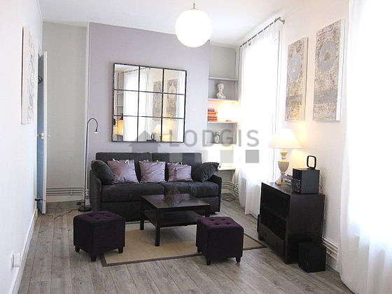 Very quiet living room furnished with 1 sofabed(s) of 140cm, hi-fi stereo, 1 chair(s)