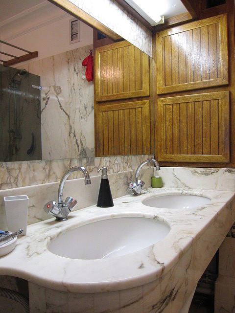 Bathroom with tile floor