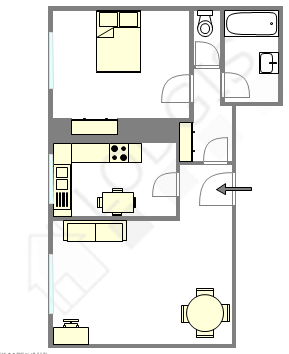 Appartamento Parigi 15° - Piantina interattiva