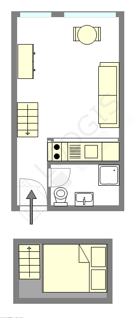 公寓 巴黎9区 - 平面图