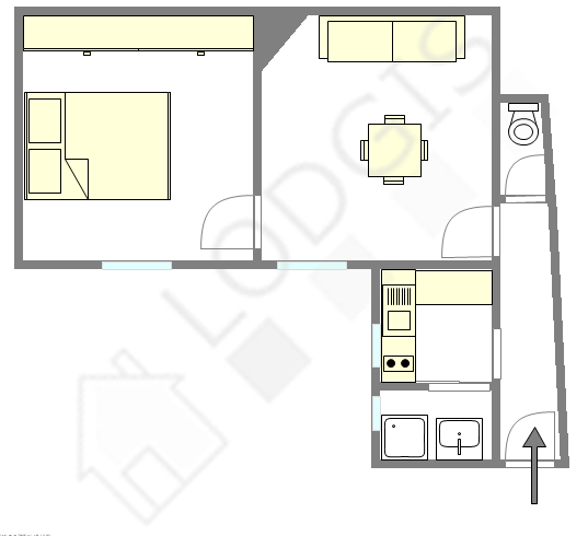 Appartamento Parigi 13° - Piantina interattiva