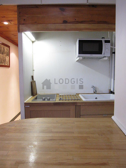 Kitchen with tile floor