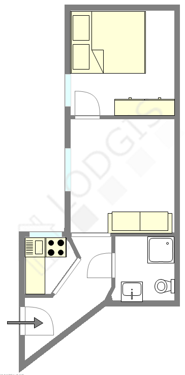 Apartment Paris 11° - Interactive plan