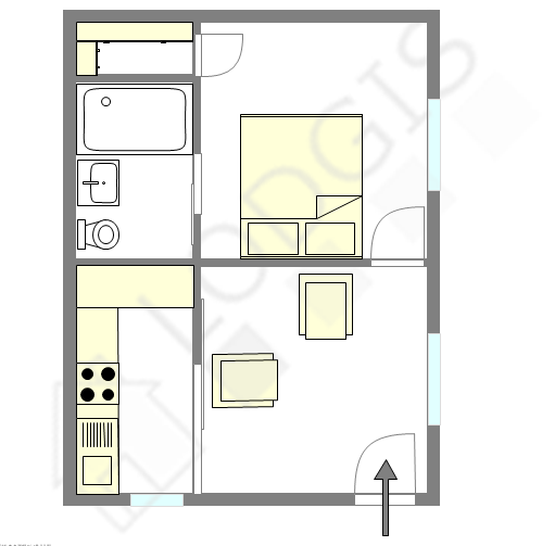Appartement Paris 11° - Plan interactif