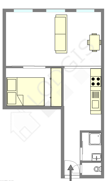 Apartamento Paris 3° - Plano interativo