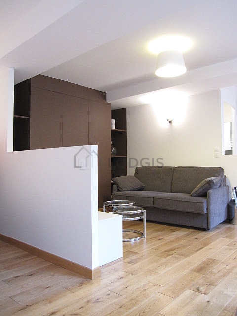 Living room with wooden floor