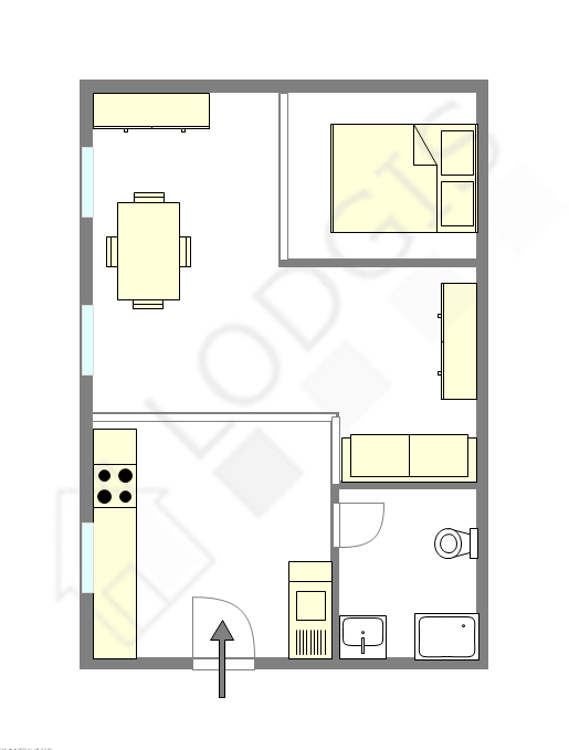 Квартира Париж 5° - Интерактивный план