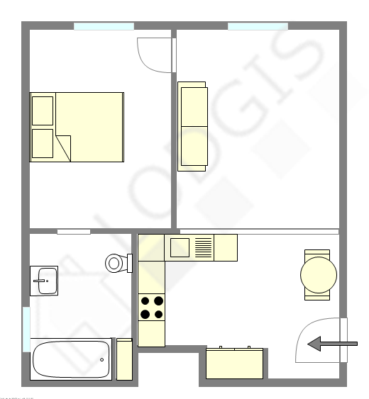 Appartamento Parigi 11° - Piantina interattiva