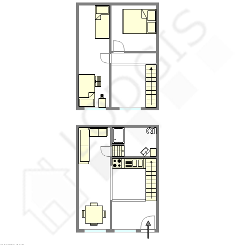 Duplex Paris 2° - Plan interactif